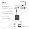 CLUB3D USB-C® dvipusis vaizdo + duomenų + PD jungiklis, USB Type-C, 2x DisplayPort, 7680 x 4320 pikselių, juoda, 8K Ultra HD, 120 Hz