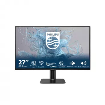 Philips 2000 serijos 27E2N2500/00 kompiuterio monitorius 68,6 cm (27 col.) 2560 x 1440 pikselių Quad HD LCD juodas