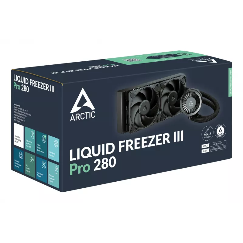 ARCTIC Liquid Freezer III Pro 280 – Universalus viskas viename CPU vandens aušintuvas