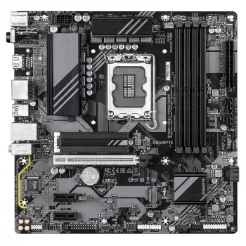 GIGABYTE B760M DS3H WIFI6E GEN5 pagrindinė plokštė – palaiko Intel Core 14-osios kartos procesorius, 6+2+1 fazių skaitmeninis VRM, iki 5600 MHz DDR5, 2xPCIe 4.0 M.2, Wi-Fi 6E, 2,5GbE LAN, USB 3.2 Gen2
