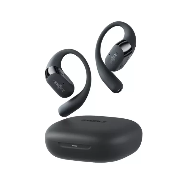 SHOKZ OpenFit 2+ ausinės belaidės užkabinamos už ausies, į ausį įdedamos Skambučiai / Muzika Bluetooth juoda