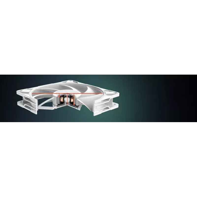 ARCTIC P14 Pro A-RGB (baltas) 140 mm A-RGB PWM ventiliatorius su kabelio skirstytuvu