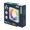 ARCTIC Freezer P12 Pro A-RGB (White) - 120 mm A-RGB PWM ventiliatorius su kabelio dalikliu