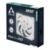 ARCTIC P14 Pro PST (White) 140 mm PWM ventiliatorius su kabelio skirstytuvu