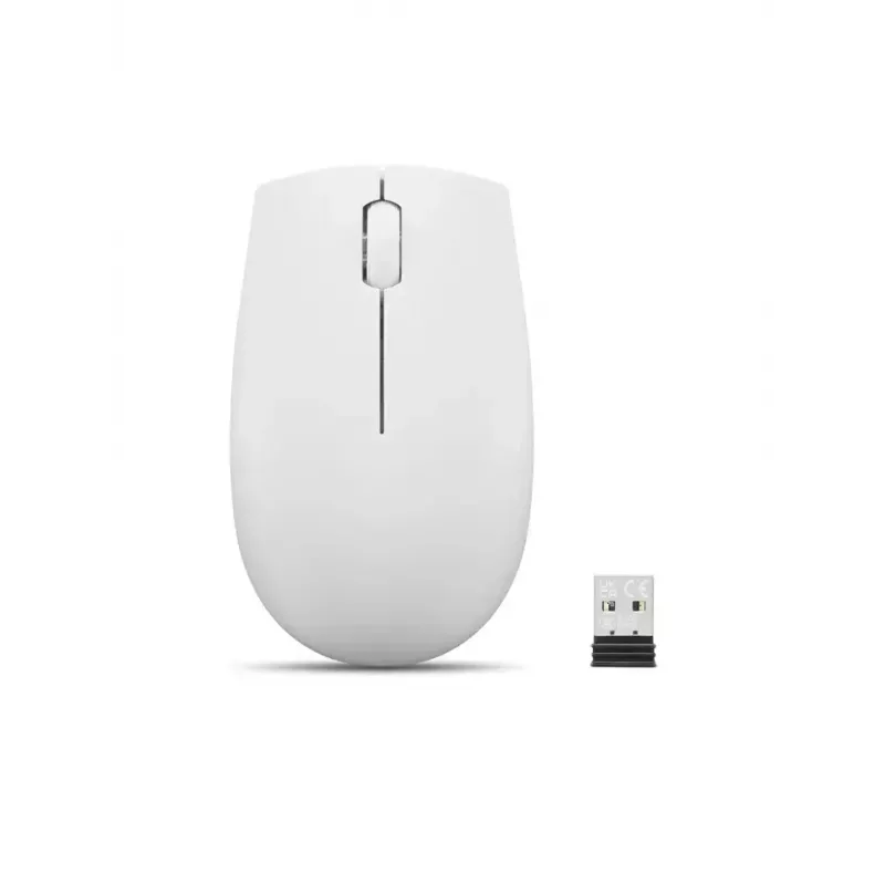 Belaidė kompaktiška pelė Lenovo Compact Mouse su baterija — ambidekstrinė, 1000 DPI, RF belaidė, 3 mygtukai, pilka