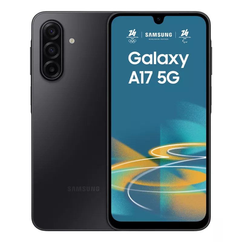 Samsung Galaxy A17 5G 17 cm (6.7 col.) hibridinis dviejų SIM Android 15 USB Type-C 4 GB 128 GB 5000 mAh juoda