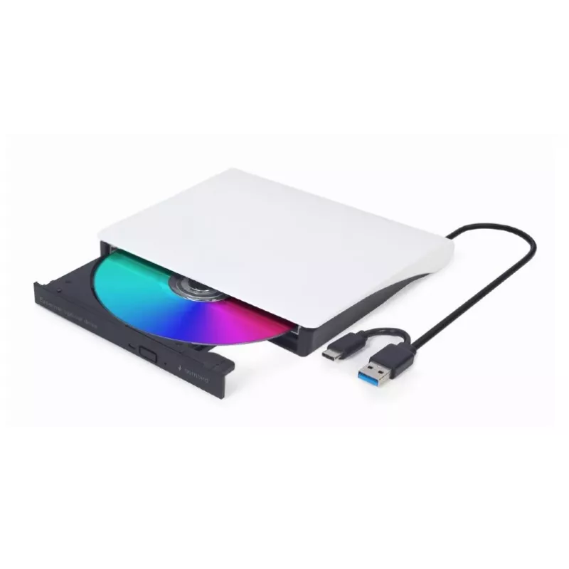 GEMBIRD External USB DVD Drive, Juoda-Balta