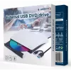 GEMBIRD External USB DVD Drive, Juoda-Balta