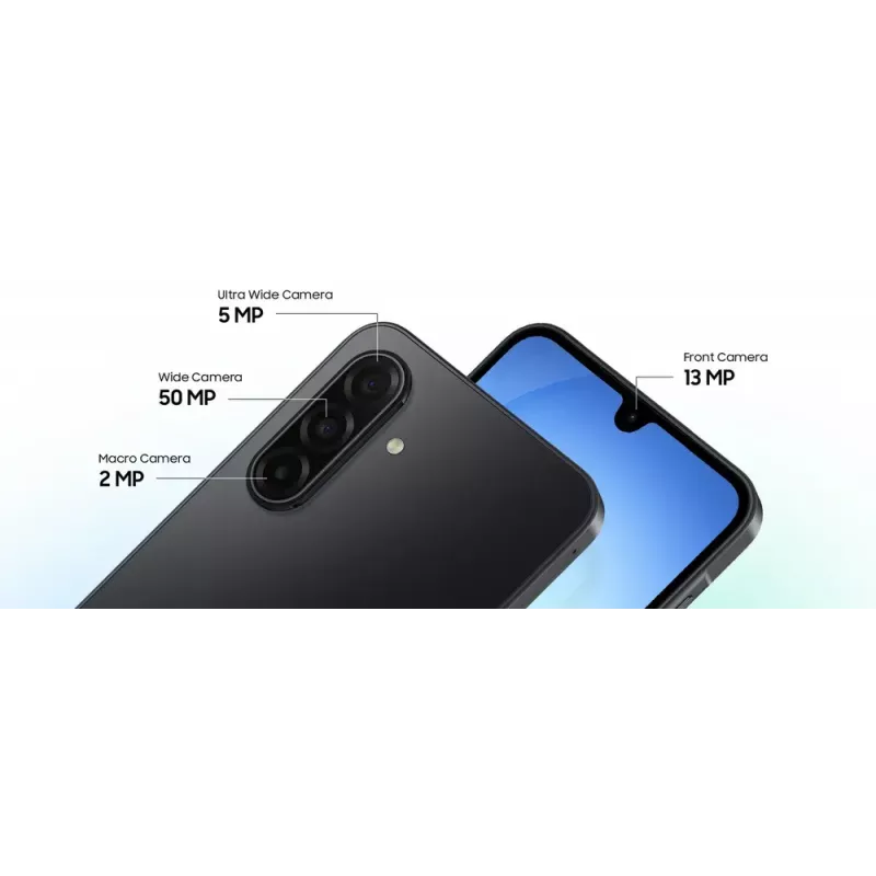 Išmanusis telefonas „Samsung Galaxy A17 5G“ 6,7 colio Super AMOLED 90 Hz 128 GB pilka, 4 GB RAM, 5000 mAh, hibridinė dviejų SIM kortelių, IP54