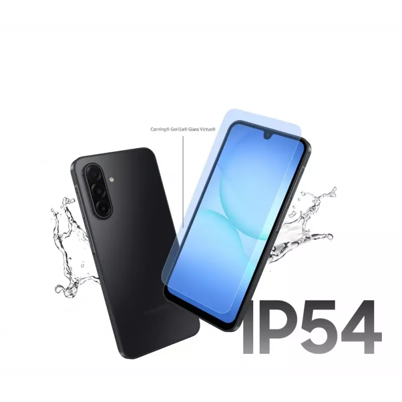 Išmanusis telefonas „Samsung Galaxy A17 5G“ 6,7 colio Super AMOLED 90 Hz 128 GB pilka, 4 GB RAM, 5000 mAh, hibridinė dviejų SIM kortelių, IP54