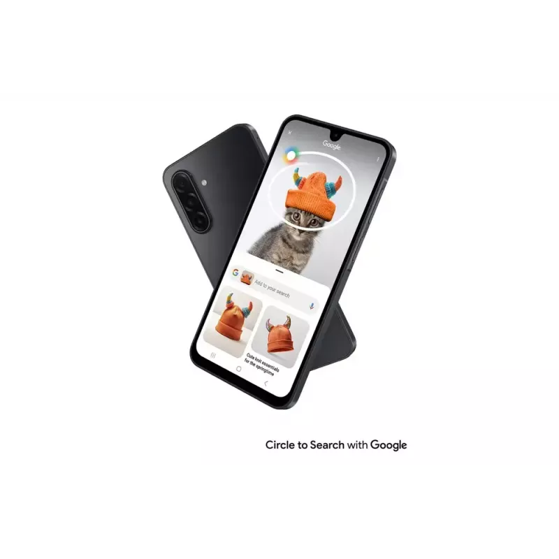 Išmanusis telefonas „Samsung Galaxy A17 5G“ 6,7 colio Super AMOLED 90 Hz 128 GB pilka, 4 GB RAM, 5000 mAh, hibridinė dviejų SIM kortelių, IP54