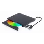 Vidinis DVD±RW įrenginys Gembird DVD-USB-031 — USB Type-C, 24x CD / 8x DVD, priekinis įdėjimas, juodas, 140×18×140 mm