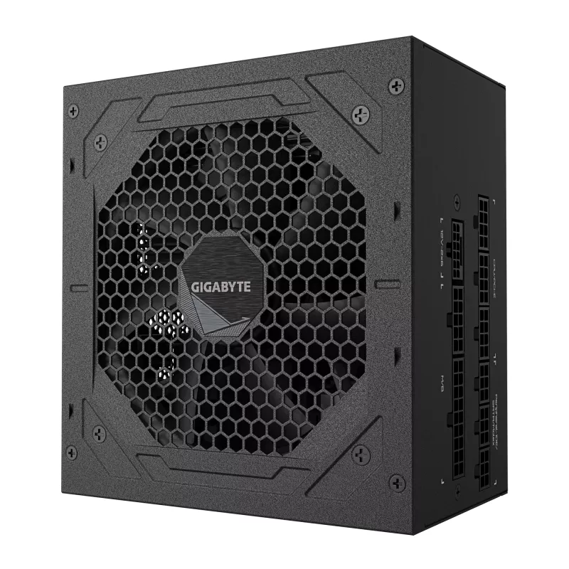 GIGABYTE UD750GM PG5 V2 maitinimo blokas – PCIe Gen 5.1, 80 PLUS Gold, visiškai modulinė konstrukcija, 120 mm ventiliatorius, suderinamas su ATX 3.1, EU kištukas