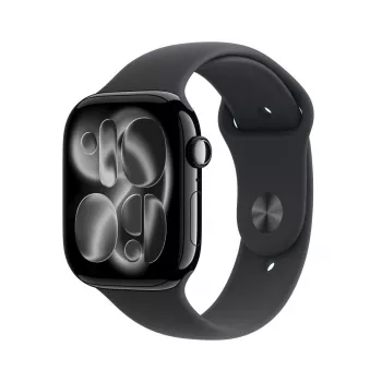 APPLE Watch Series 11 GPS 46mm korpusas iš jet Black aliuminio su juodu sportiniu dirželiu M/L