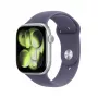 APPLE Watch Series 11 GPS 46mm sidabrinis aliuminio korpusas su purpuriniu Fog Sport dirželiu M/L