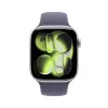 APPLE Watch Series 11 GPS 46mm sidabrinis aliuminio korpusas su purpuriniu Fog Sport dirželiu M/L