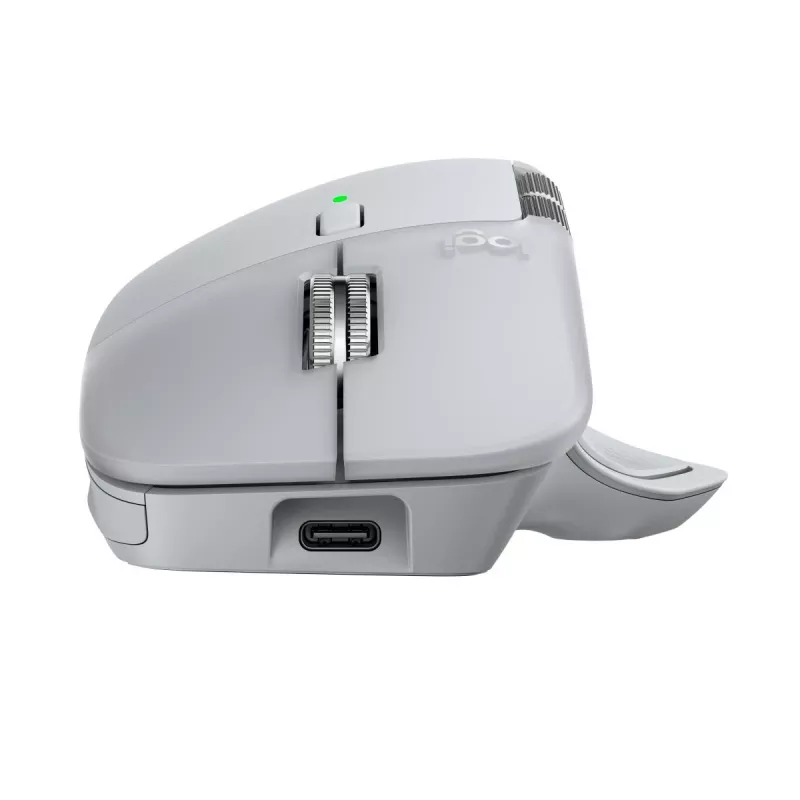 Logitech pelė MX Master 4 — dešinei rankai, lazerinė 8000 DPI, RF belaidis + Bluetooth, 8 mygtukai, pilka