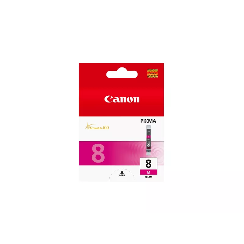 Canon CLI-8M purpurinis rašalo kasetė, purpurinė, pigmentinis rašalas, 1 vnt., 565 puslapiai