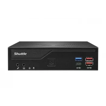 Shuttle Slim PC DH770, S1700, 2x HDMI, 2x DP, 2x 2.5G LAN, 2x COM, 8x USB, 1x 2,5 colio, 2x M.2, 24/7 nuolatinis veikimas, įsk. VESA