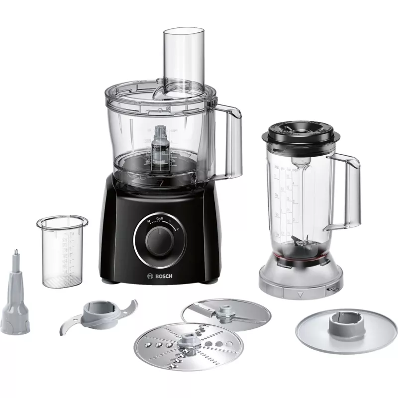Bosch MCM3201B virtuvės kombainas 800 W 2,3 L Juoda, Skaidri