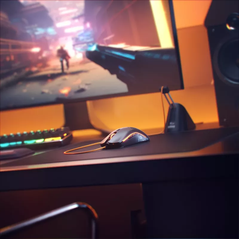 Glorious Gaming Glorious Model O pelė Regular (Juoda), Right-hand, Optical, USB Type-A, 12000 DPI, Juoda