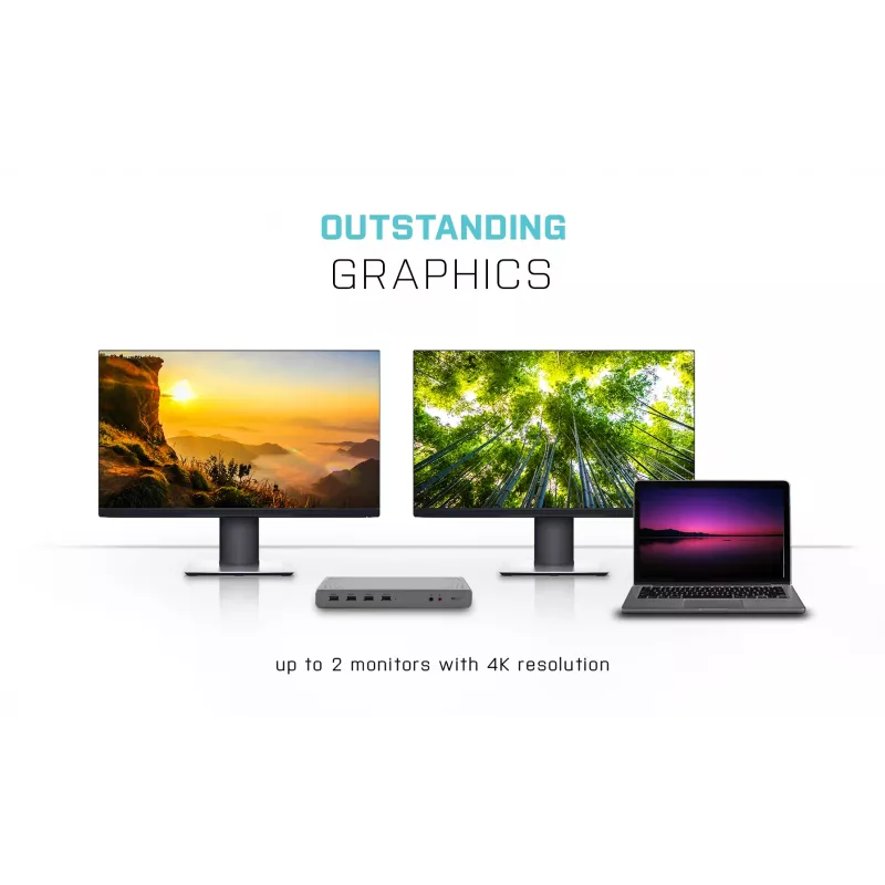 i-tec USB 3.0 / USB-C / Thunderbolt 3 dviejų monitorių dokavimo stotelė