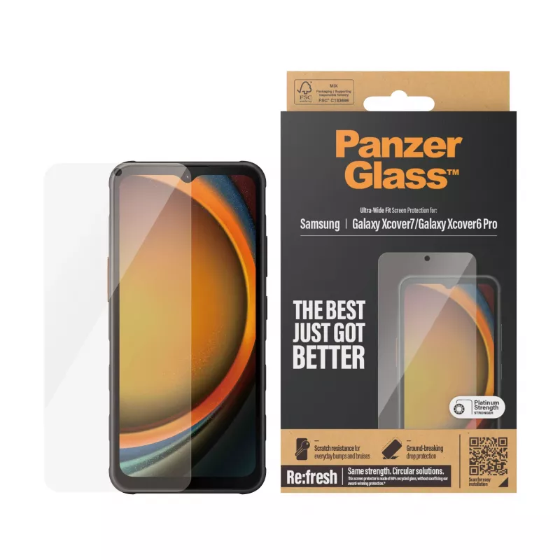 PanzerGlass ® Ekrano apsauga Samsung Galaxy Xcover7 | Xcover6 Pro | Ultra-Wide Fit