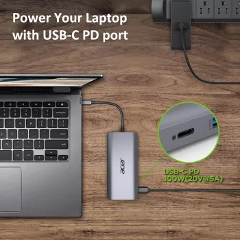 ACER 12in1 Type C Dongle Sidabrinė