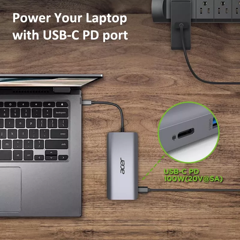 ACER 12in1 Type C Dongle Sidabrinė
