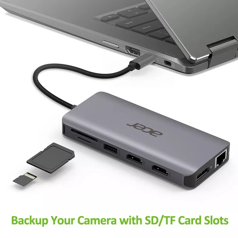 ACER 12in1 Type C Dongle Sidabrinė