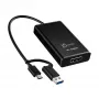 j5create JVA11-N 4K HDMI™ fiksavimo adapteris, juodas, USB 3.2 Gen 1 (3.1 Gen 1), 3840 x 2160 pikselių, aliuminis, 0,19 m, Taivanas