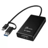 j5create JVA11-N 4K HDMI™ fiksavimo adapteris, juodas, USB 3.2 Gen 1 (3.1 Gen 1), 3840 x 2160 pikselių, aliuminis, 0,19 m, Taivanas