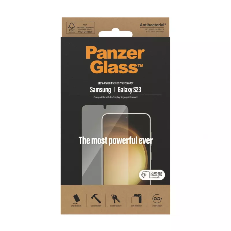 PanzerGlass ® Ekrano apsauga Samsung Galaxy S23 | Ultra-Wide Fit
