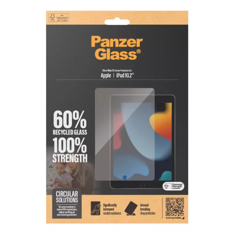 PanzerGlass ® Ekrano apsauga iPad 10,2'' (2019-2021) | Ultra-Wide Fit
