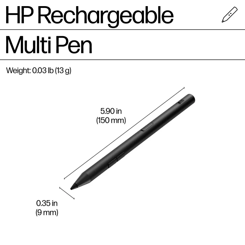 HP 705 įkraunamas kelių funkcijų rašiklis, Nešiojamasis kompiuteris, HP, Juoda, Integruota, Ličio jonų (Li-Ion), Kinija
