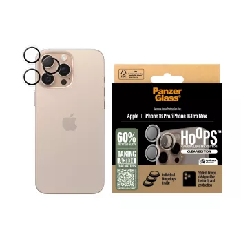 PanzerGlass ® Hoops® Camera Lens Protector Transparent iPhone 16 Pro | 16 Pro Max