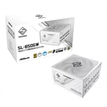 ASROCK Steel Legend SL-850G 850 W 80+ Gold baltas ATX maitinimo blokas