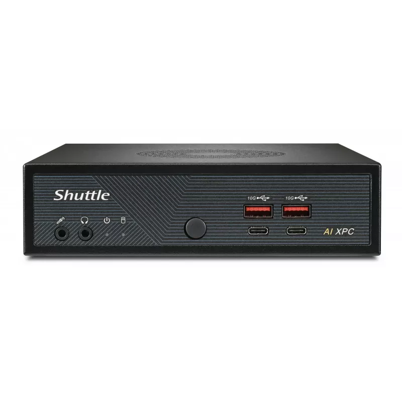 Shuttle Slim AI PC DN11H5 Intel Core Ultra 5 125H, Intel Arc grafika, 2xHDMI, 2x DP, 4x 2.5Gbit LAN, VESA, 24/7 nuolatinis veikimas
