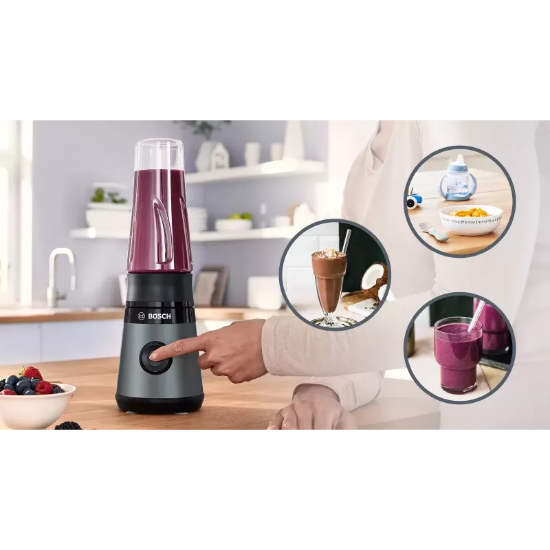 Bosch VitaPower MMB2111S trintuvas 0,6 l stacionarus trintuvas 450 W sidabrinis