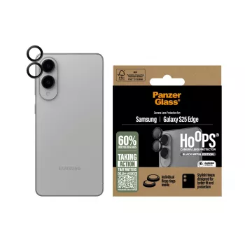 PanzerGlass ® Hoops® fotoaparato objektyvo apsauga juoda Samsung S25 Edge
