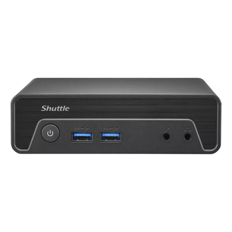 „Shuttle“ Nano PC NE10N, Intel N 100, 1x HDMI, 1x DP, 6x USB, 1x LAN, be ventiliatoriaus, 24/7 nuolatinis darbas, su VESA