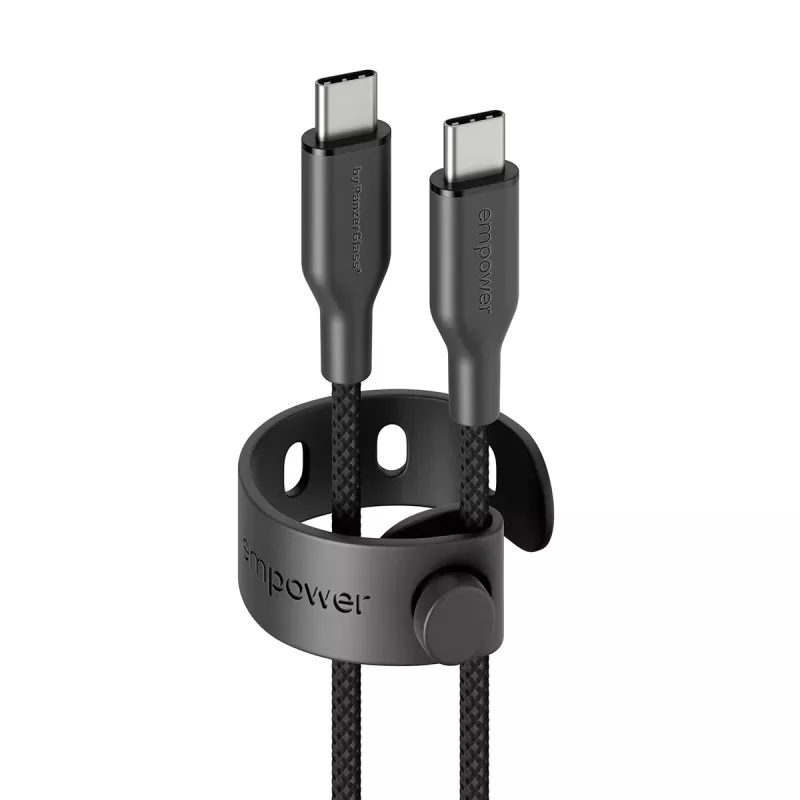 “PanzerGlass empower™ by ® Racing” 60W USB-C į USB-C laidas | USB 2.0 | 1,2 m | Space Juoda