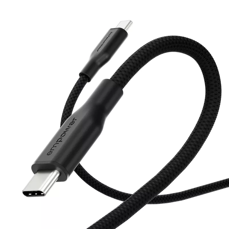 “PanzerGlass empower™ by ® Racing” 60W USB-C į USB-C laidas | USB 2.0 | 1,2 m | Space Juoda
