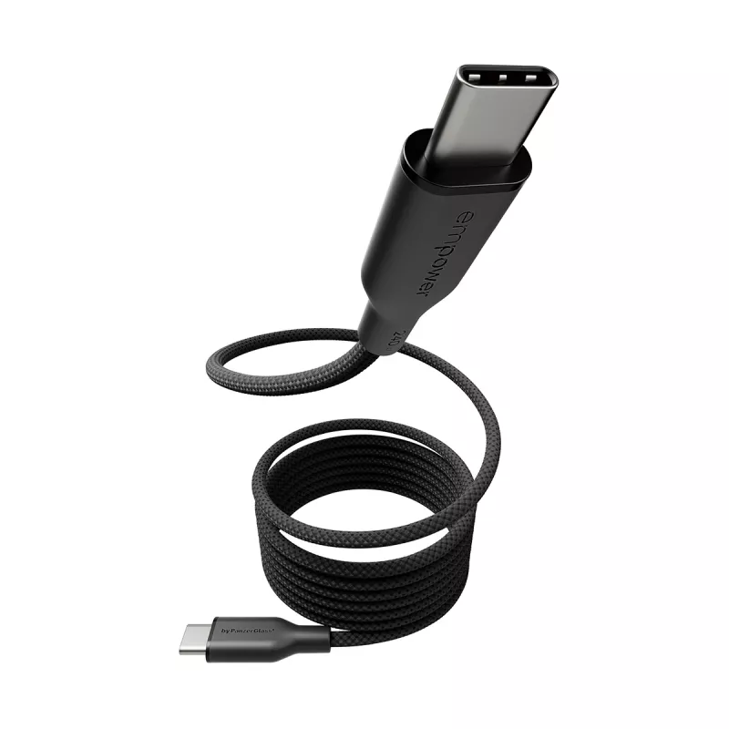 PanzerGlass empower™ by ® Magnetic 240W USB-C į USB-C laidas | USB 2.0 | 1,5 m | Kosminė juoda