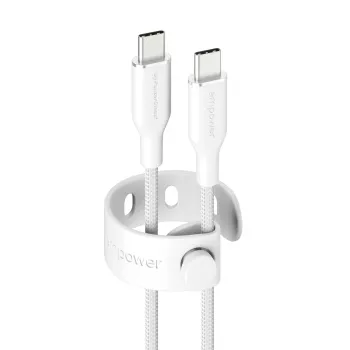 PanzerGlass empower™ by ® Racing 60W USB-C į USB-C laidas | USB 2.0 | 2M | Sidabrinė balta