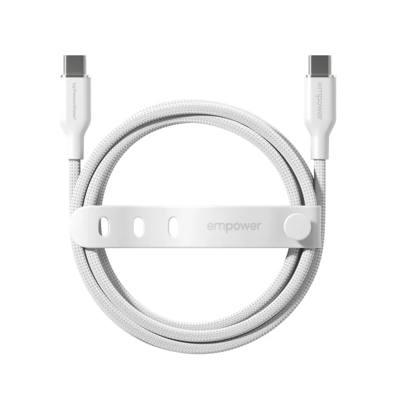 PanzerGlass empower™ by ® Racing 60W USB-C į USB-C laidas | USB 2.0 | 2M | Sidabrinė balta