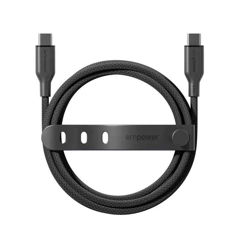 “PanzerGlass empower™ by ® Racing” 240 W USB-C į USB-C laidas | USB 2.0 | 1,2 m | kosminės juodos spalvos
