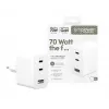 PanzerGlass empower™ by ® Turbo 70W Multiple Charger incl. 2 x USB-C + USB-A | EU Plug | Sidabrinė White