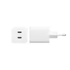 PanzerGlass empower™ by ® Turbo 45W Charger incl. 2 x USB-C | EU Plug | Sidabrinė White