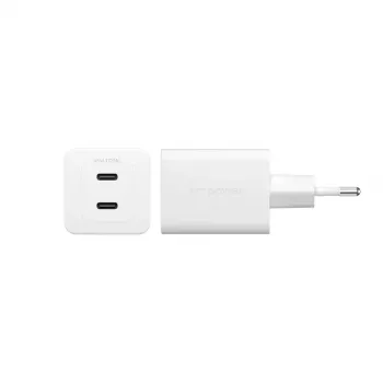 PanzerGlass empower™ by ® Turbo 45W Charger incl. 2 x USB-C | EU Plug | Sidabrinė White